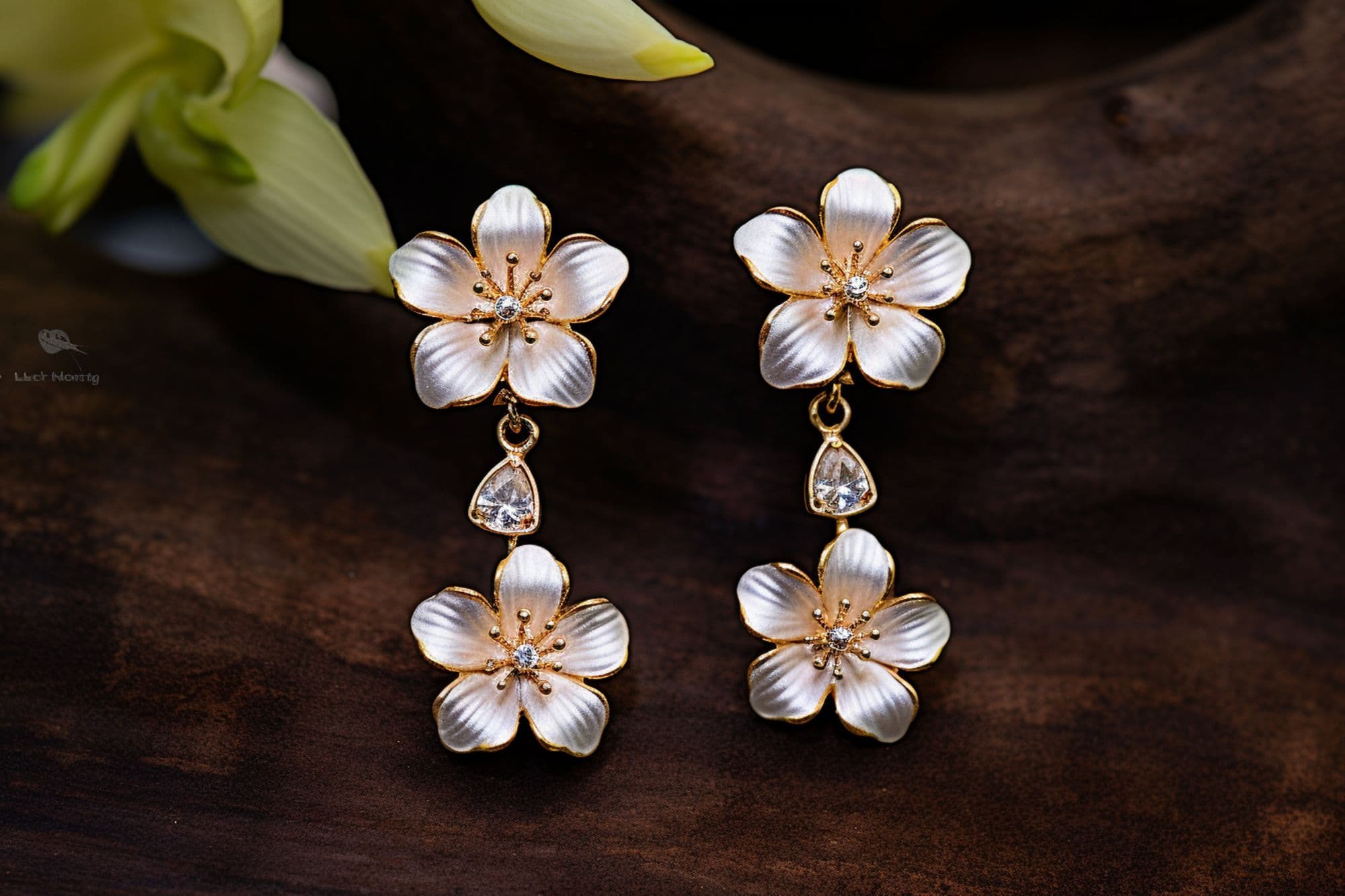 Gilded Petal Danglers