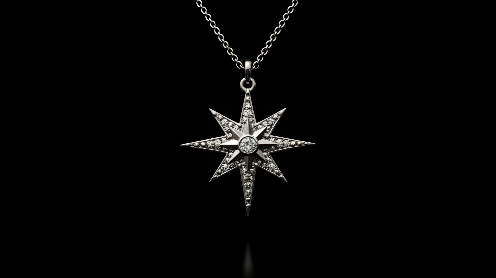 North Star Solitaire Pendant